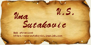 Una Šutaković vizit kartica